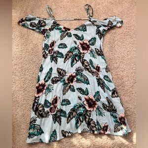 Forever 21 Tropical Leaf Print Dress